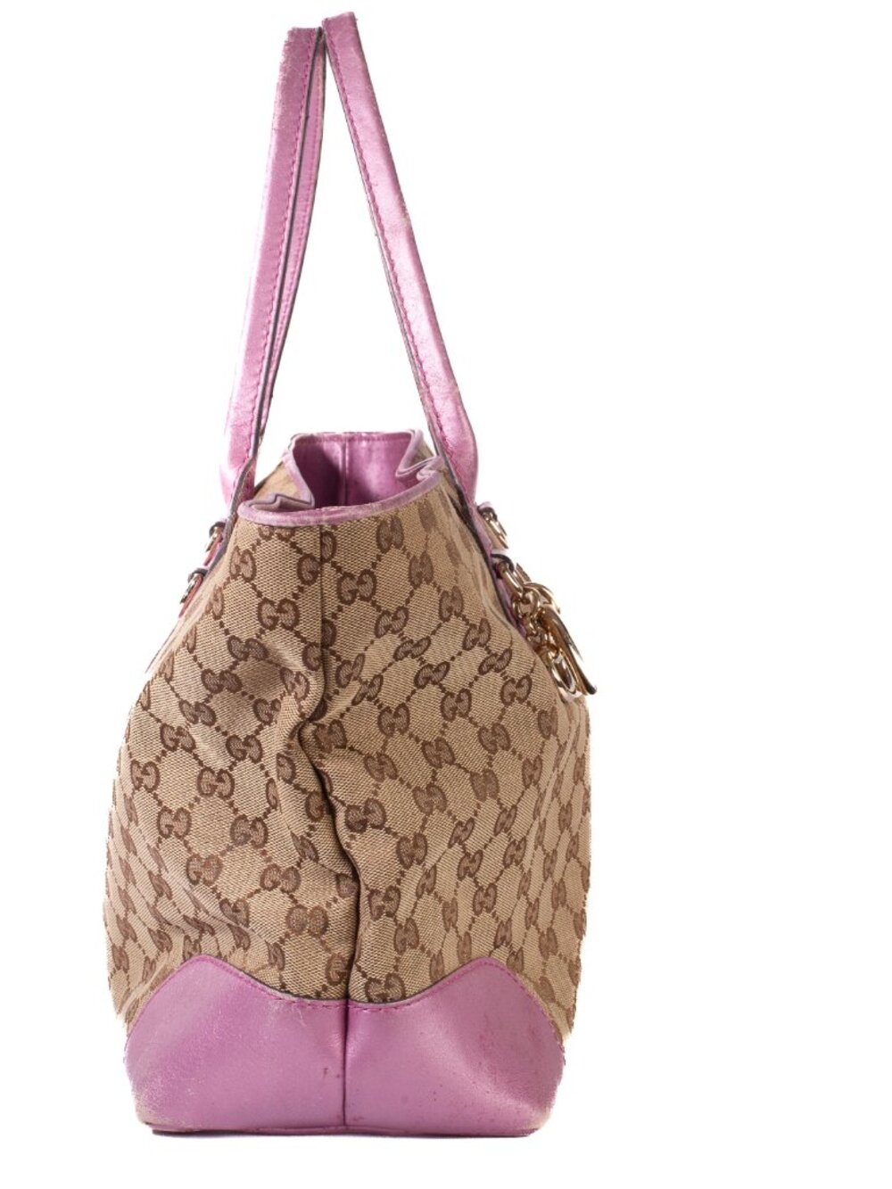 Authentic Gucci GG Canvas Heart Brit Tote Bag - Picture 4 of 16
